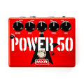 Used MXR TBM1 Tom Morello Power 50 overdrive pedal — red enclosure, top view