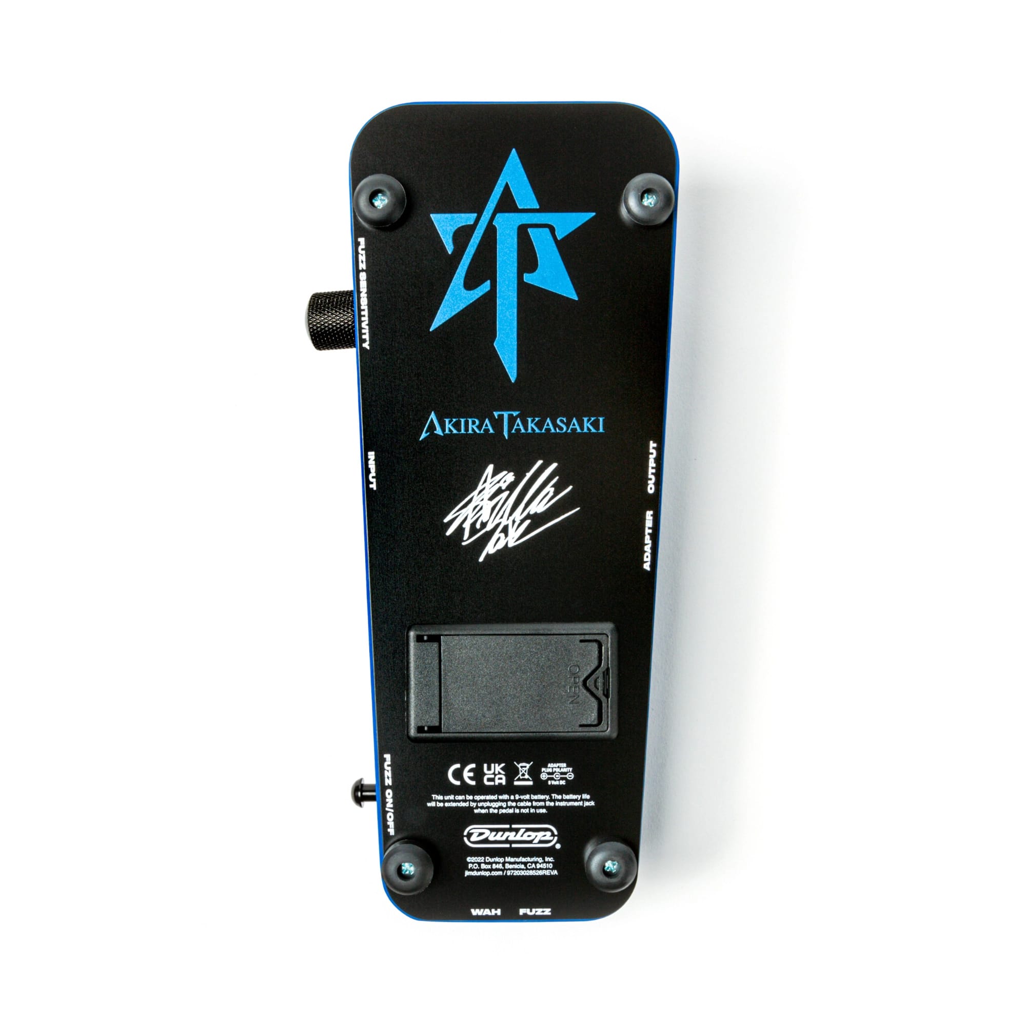 Dunlop AT95 Akira Takasaki Cry Baby Fuzz Wah pedal — side view
