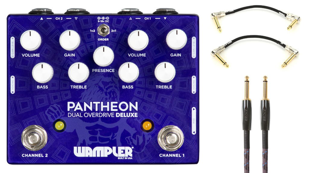 Wampler Dual Pantheon Deluxe overdrive pedal — purple top-panel front view