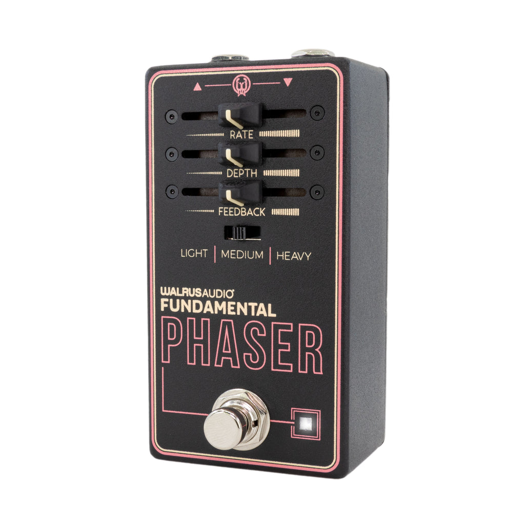 Walrus Audio Fundamental Phaser pedal — angled side view