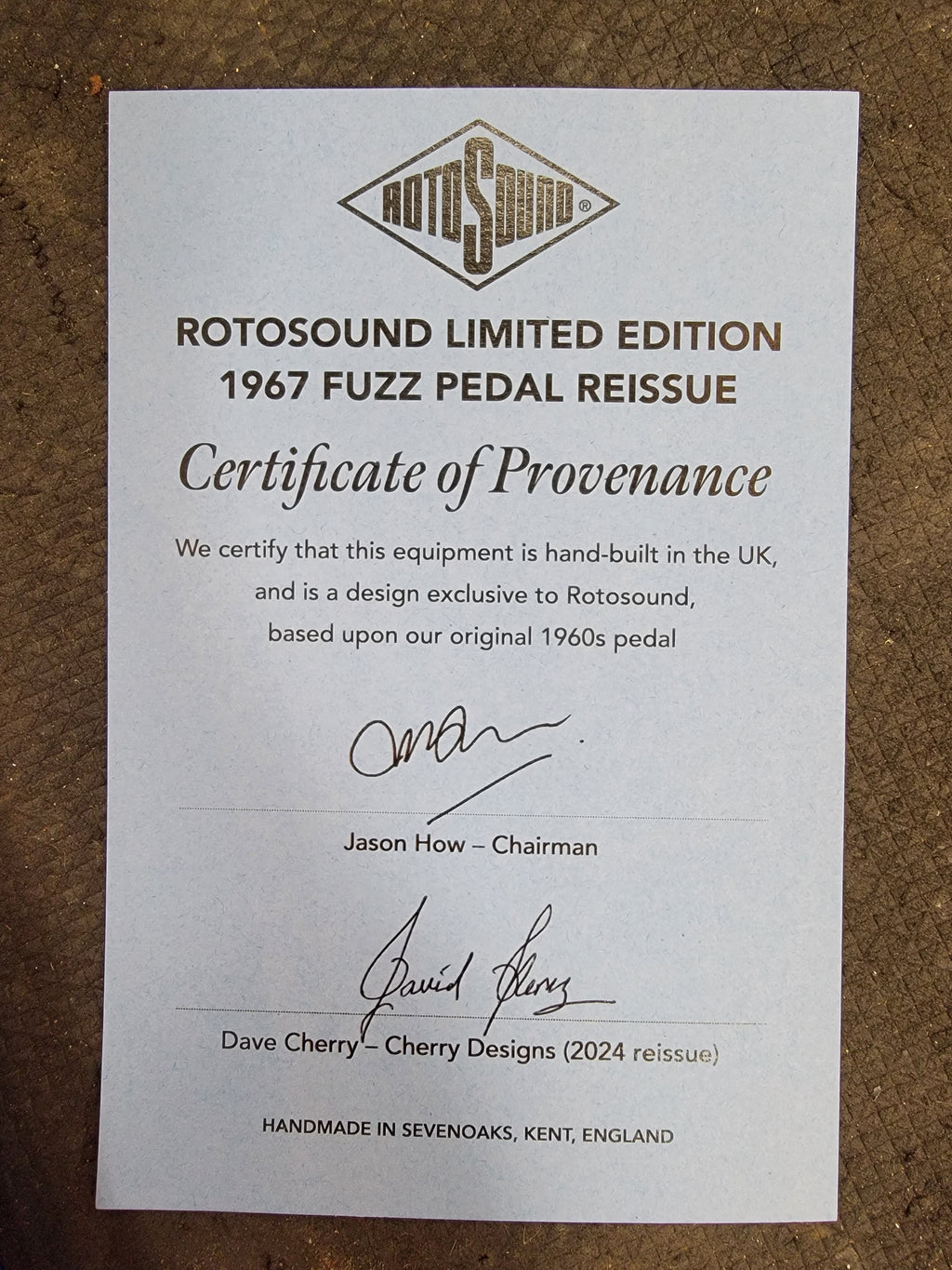 Very Limited (100 pedals!) Rotosound Union Jack Edition 1967 Fuzz Pedal 2025