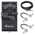 Boss TU-3W Waza Craft chromatic tuner — black pedal with included cables