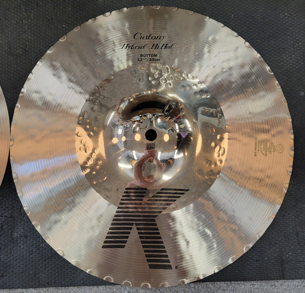 Zildjian K Custom Hybrid Hi-Hat K1213 - bottom cymbal reverse mastersound detail