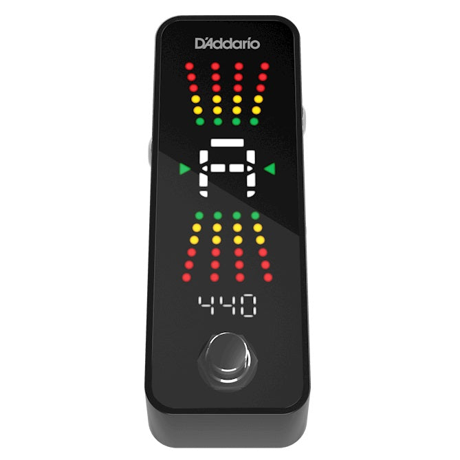D'Addario CT-23 chromatic guitar tuner angled view of black enclosure
