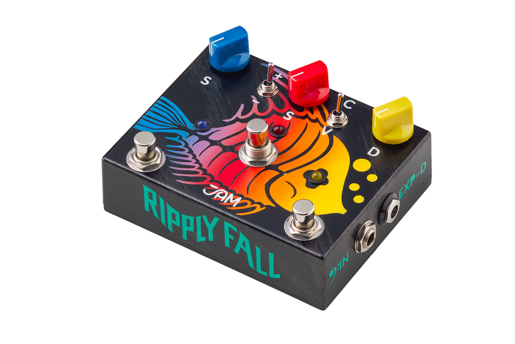 JAM Pedals Ripply Fall chorus phaser pedal — footswitch detail