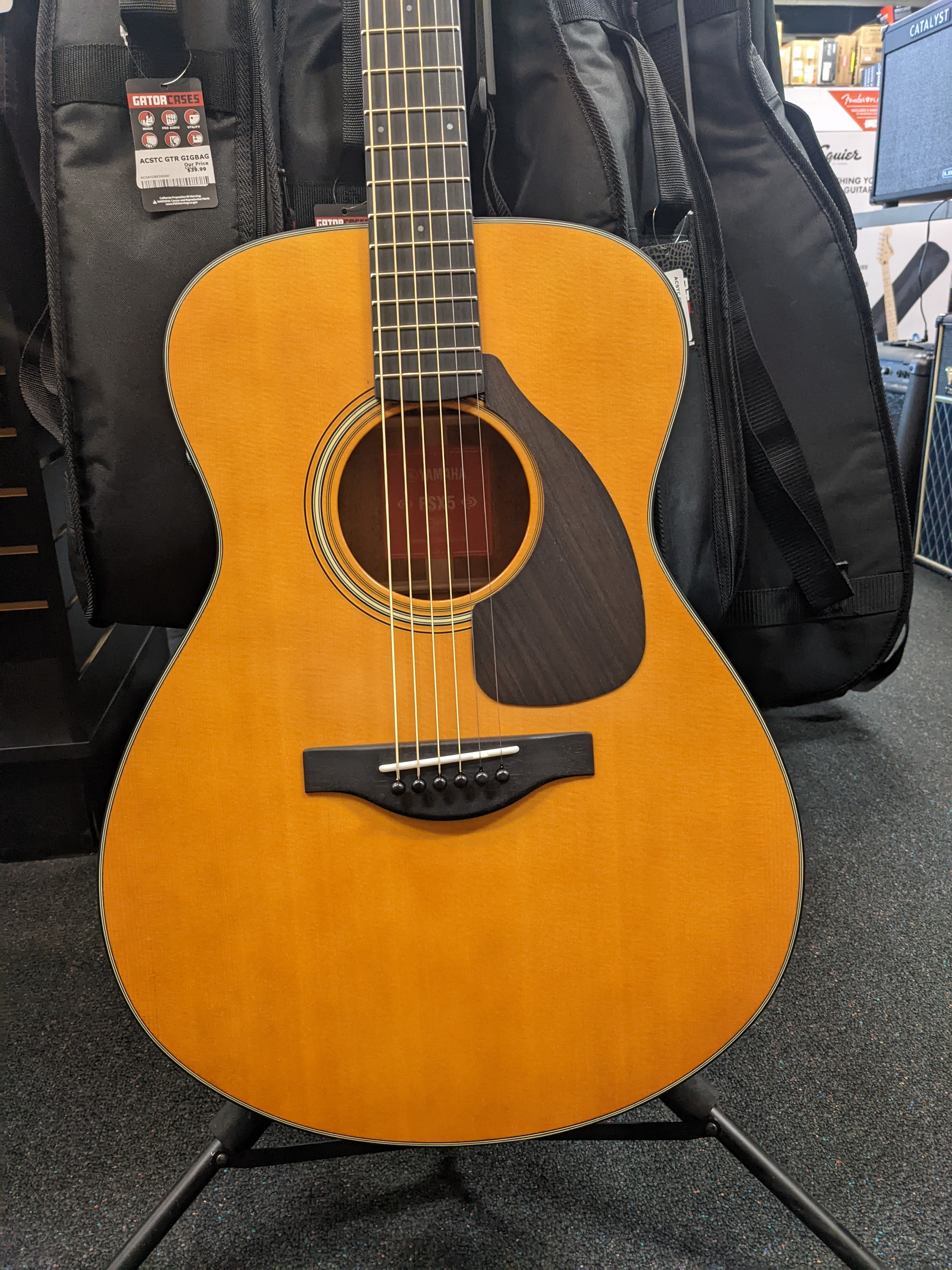 Yamaha Red Label FSX5 acoustic-electric guitar — full front view, natural finish