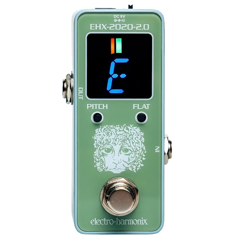 Electro-Harmonix 2020 V2 mini pedal tuner — angled view