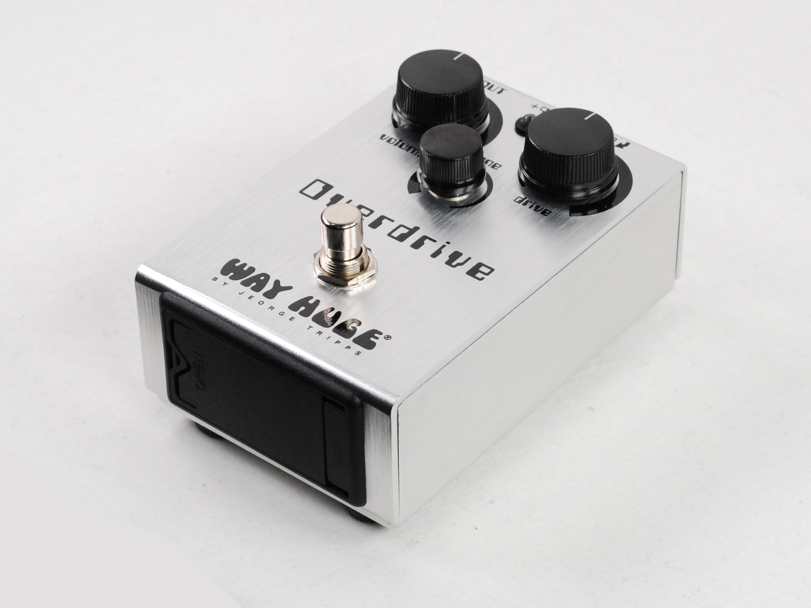 Way Huge WHE205OD Overdrive pedal — used, footswitch and jack detail