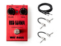 Way Huge WM23 Red Llama Overdrive MkIII pedal — red enclosure with included cables