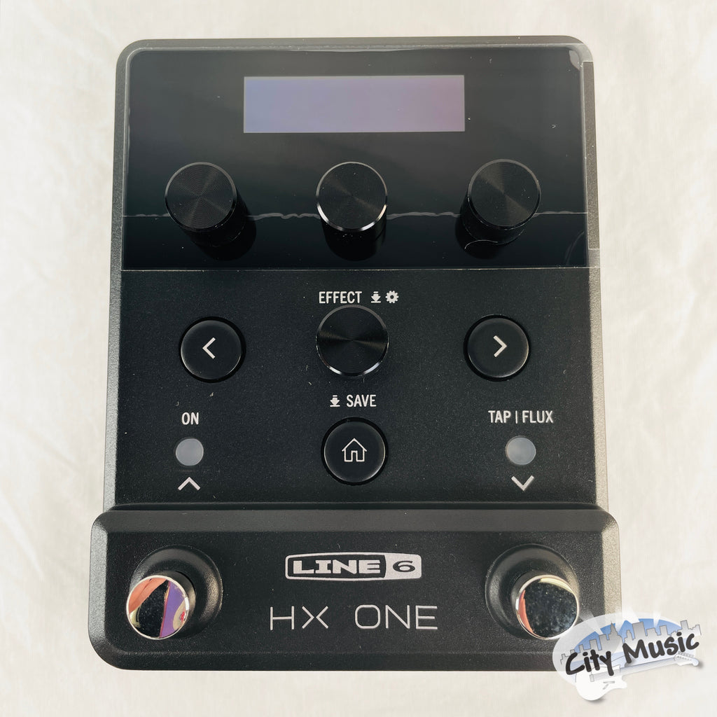 Used Line 6 HX One multi-effects pedal — control panel close-up