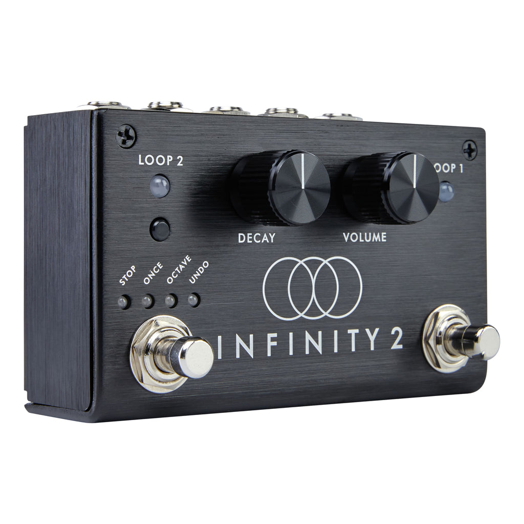 Pigtronix Infinity 2 looper pedal side view showing input jacks