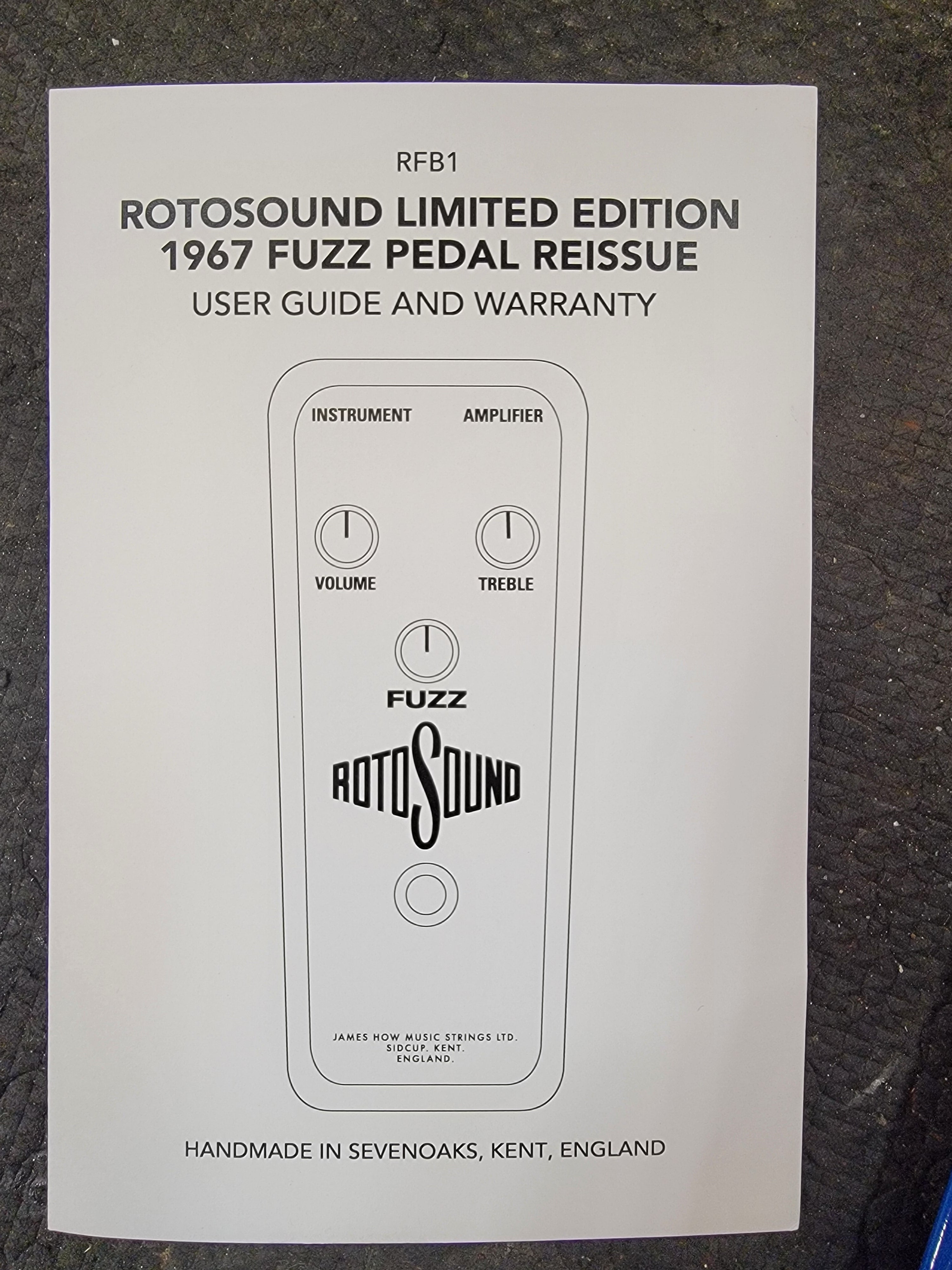Very Limited (100 pedals!) Rotosound Union Jack Edition 1967 Fuzz Pedal 2025