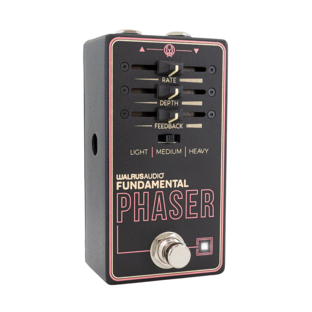 Walrus Audio Fundamental Phaser pedal — rear jacks and controls