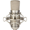 On-Stage AS800 condenser microphone — silver mic in shock mount, front view