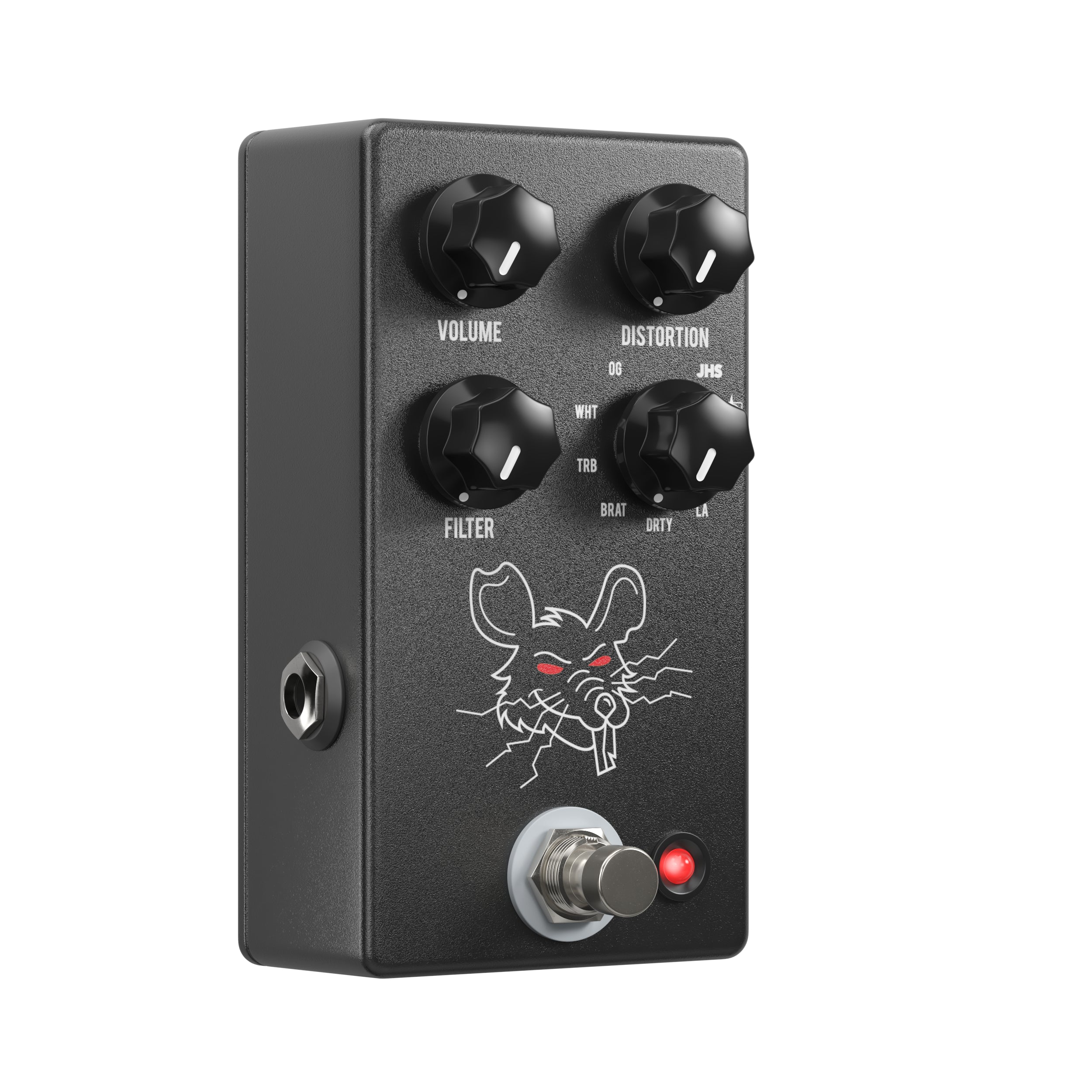 JHS PackRat distortion pedal - side view