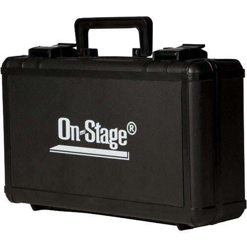 On-Stage AS800 condenser microphone — shock mount detail