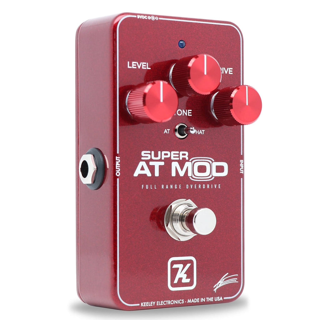 Keeley Super AT Mod overdrive pedal — controls detail