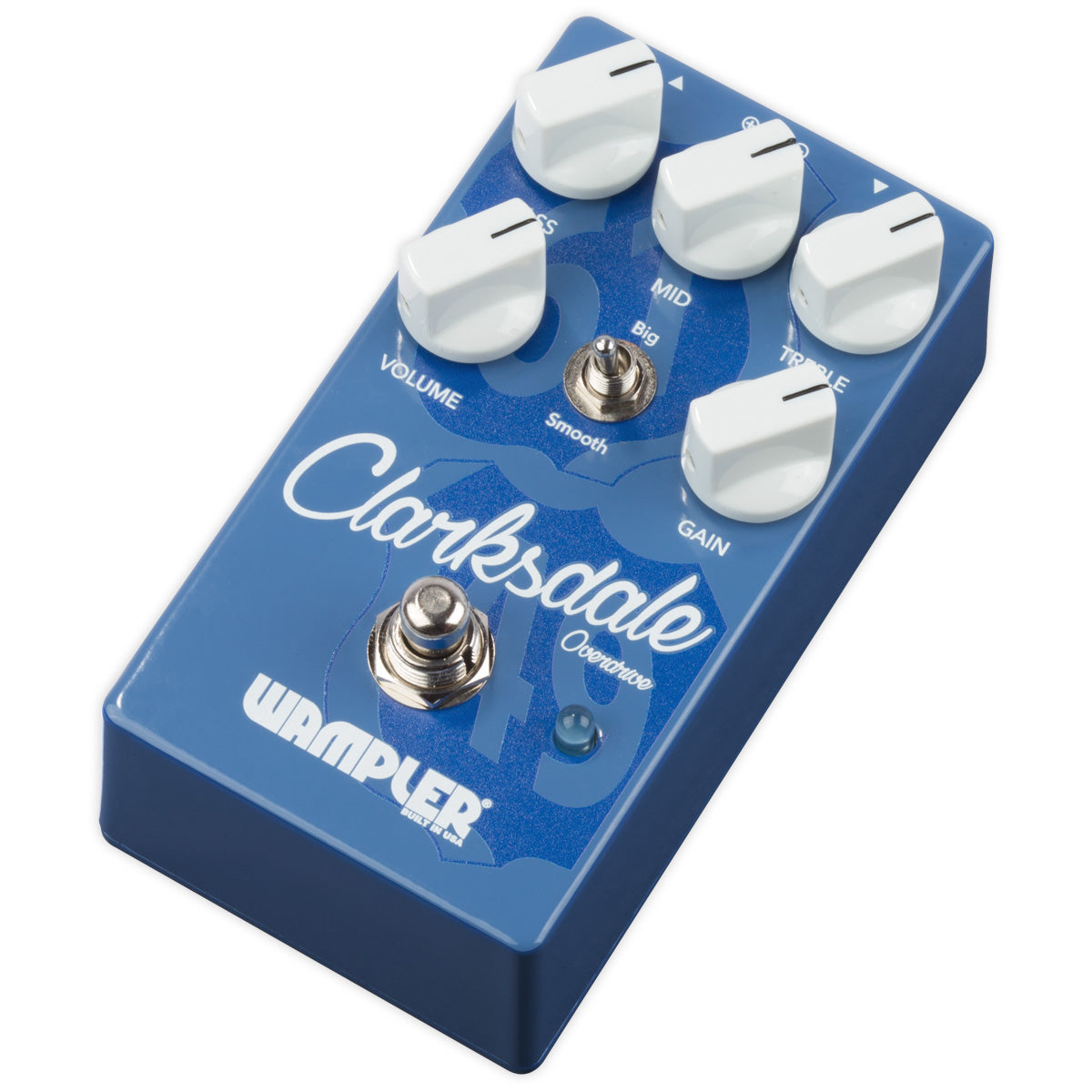 Wampler Clarksdale Delta Overdrive pedal — input and output jacks