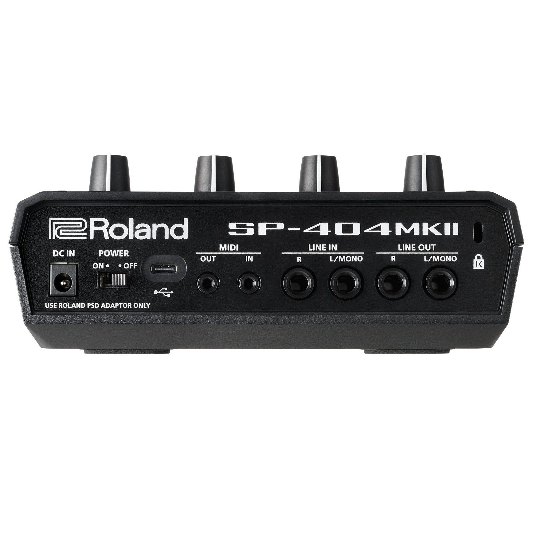 Roland SP-404MKII sampler — side profile view