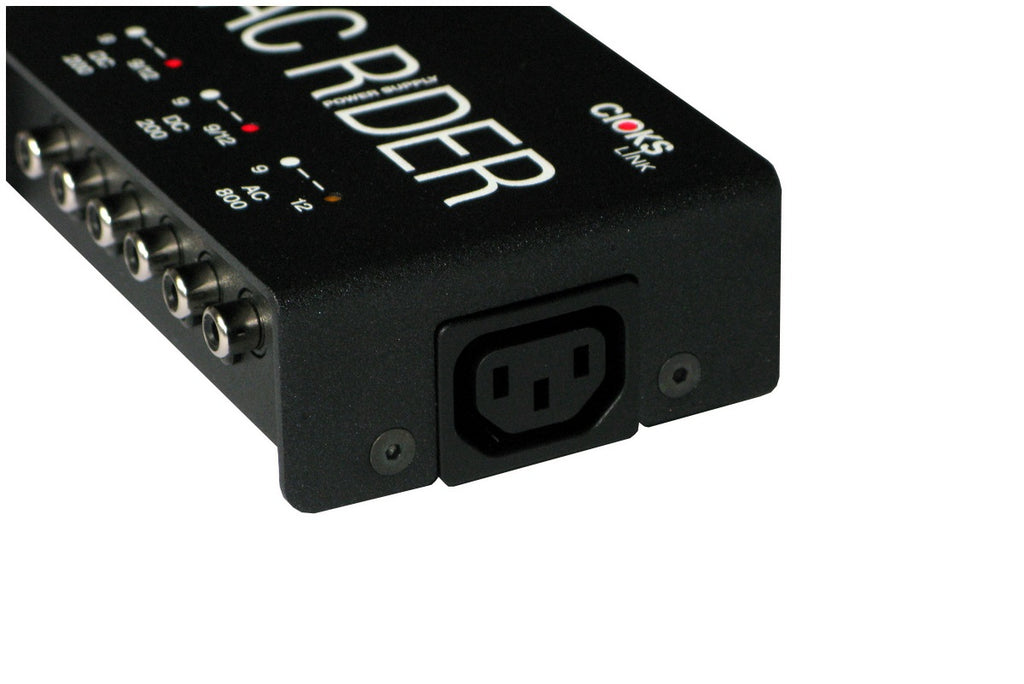 Cioks AC Rider Link power supply — included Hosa IRG-100.5 6-inch patch cables detail