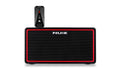 NUX Mighty Air wireless stereo amp — front, black with red trim and transmitter
