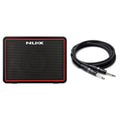 NUX Mighty Lite BT MKII desktop amp - black with red trim, plus guitar cable
