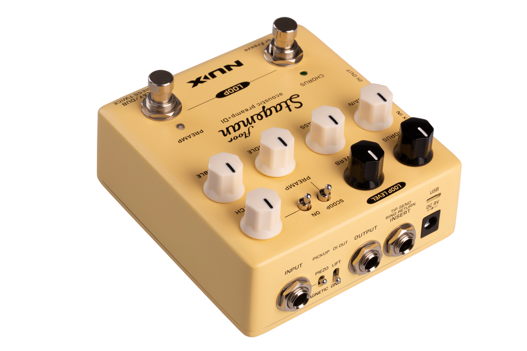 New NUX NAP-5 Stageman Floor Acoustic Preamp & DI Guitar Effects Pedal