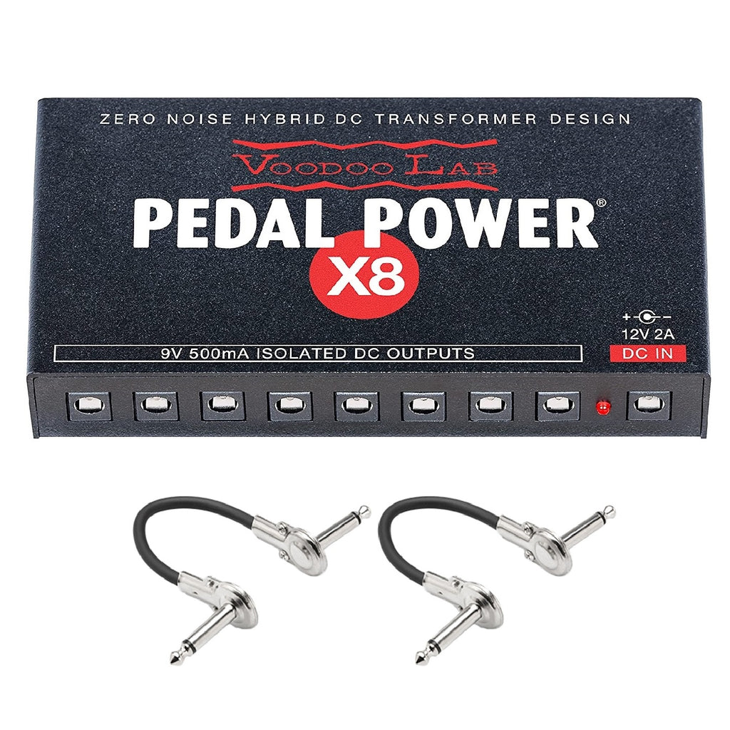 Voodoo Lab Pedal Power X8 power supply — black top with included patch cables