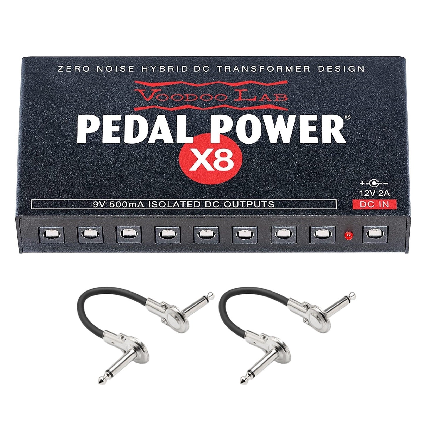 Voodoo Lab Pedal Power X8 power supply — black top with included patch cables