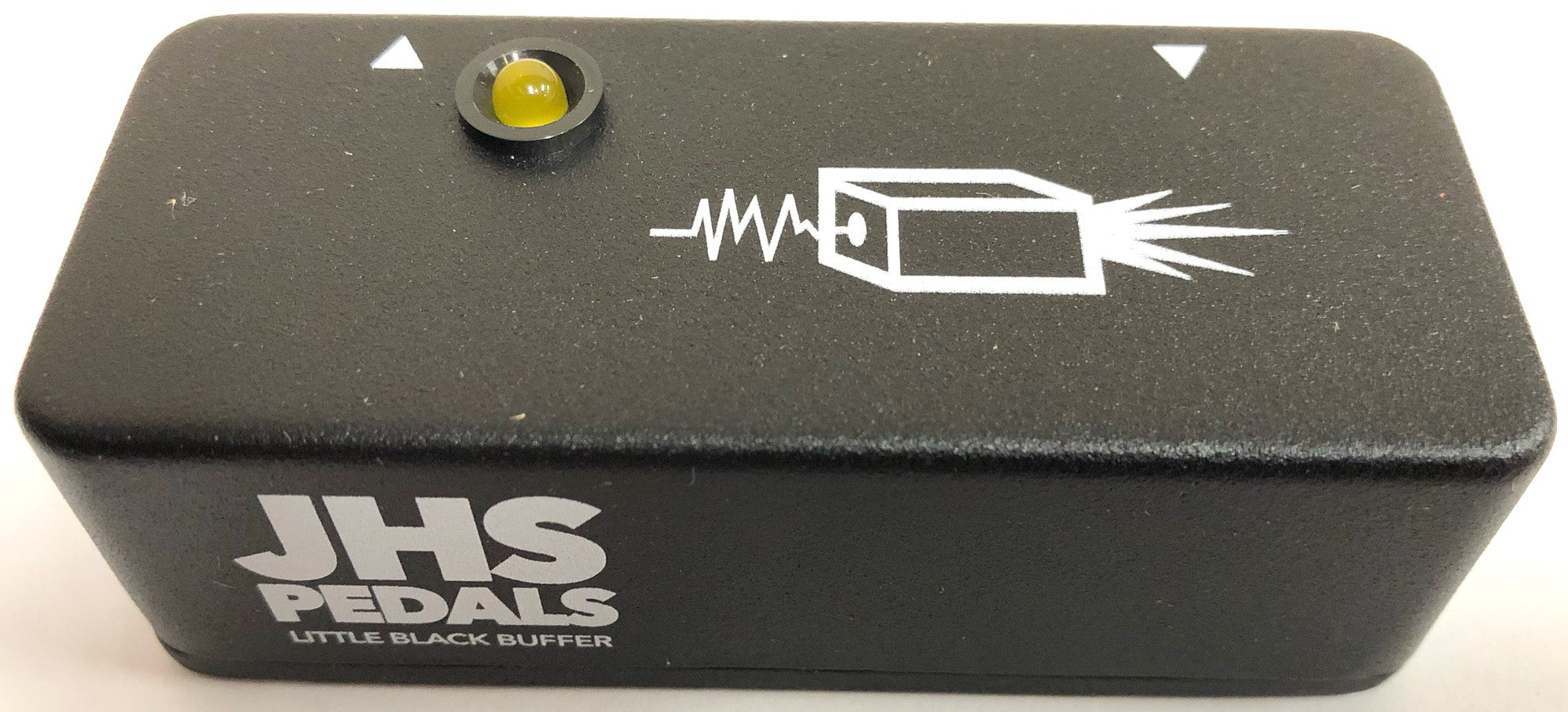 Used JHS Little Black Buffer pedal - angled view