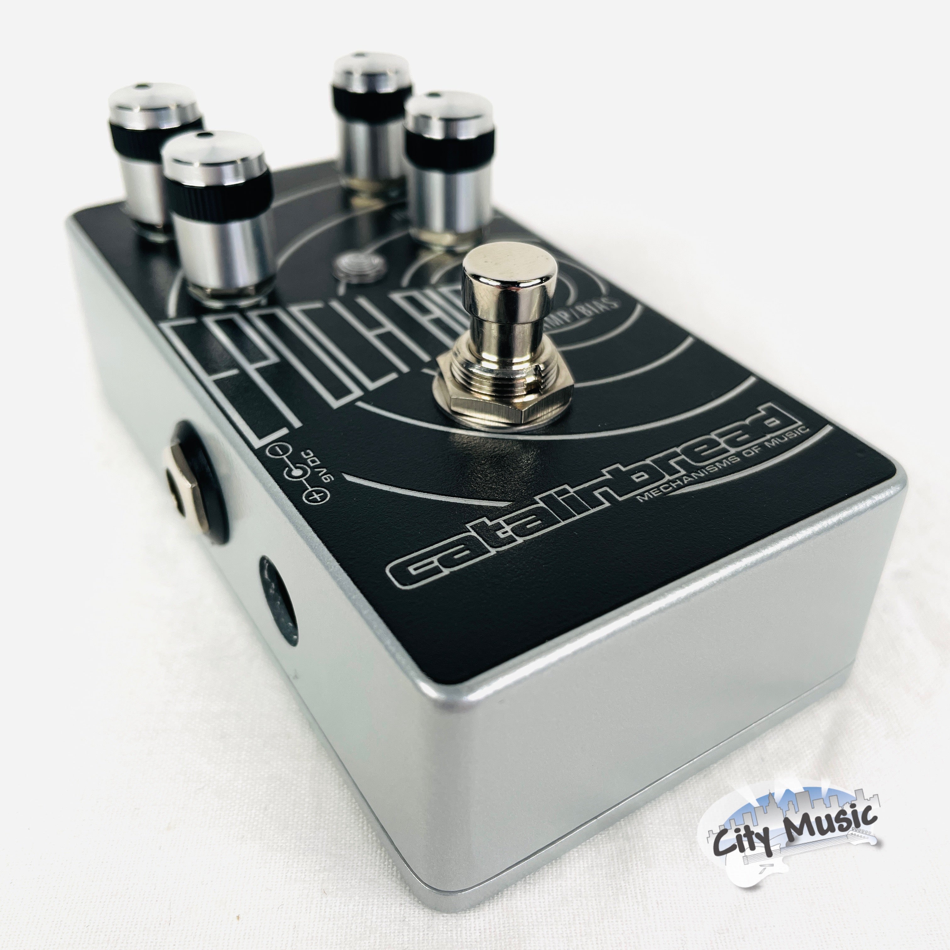 Catalinbread Epoch Bias preamp boost pedal - side view showing input jack