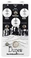 EarthQuaker Dunes V2 overdrive pedal — white front view