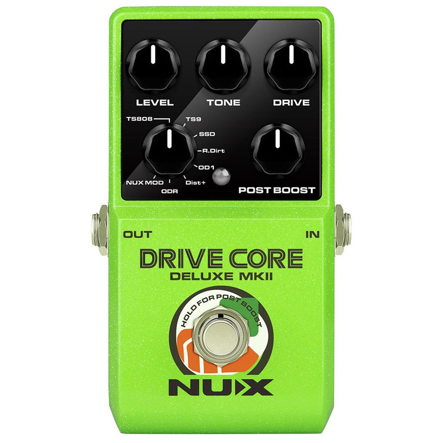 NUX Drive Core Deluxe MKII pedal top knobs and circuit selector