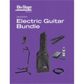 On-Stage GPK2000 electric guitar accessory bundle — stand, bag, strap, tuner, cable layout