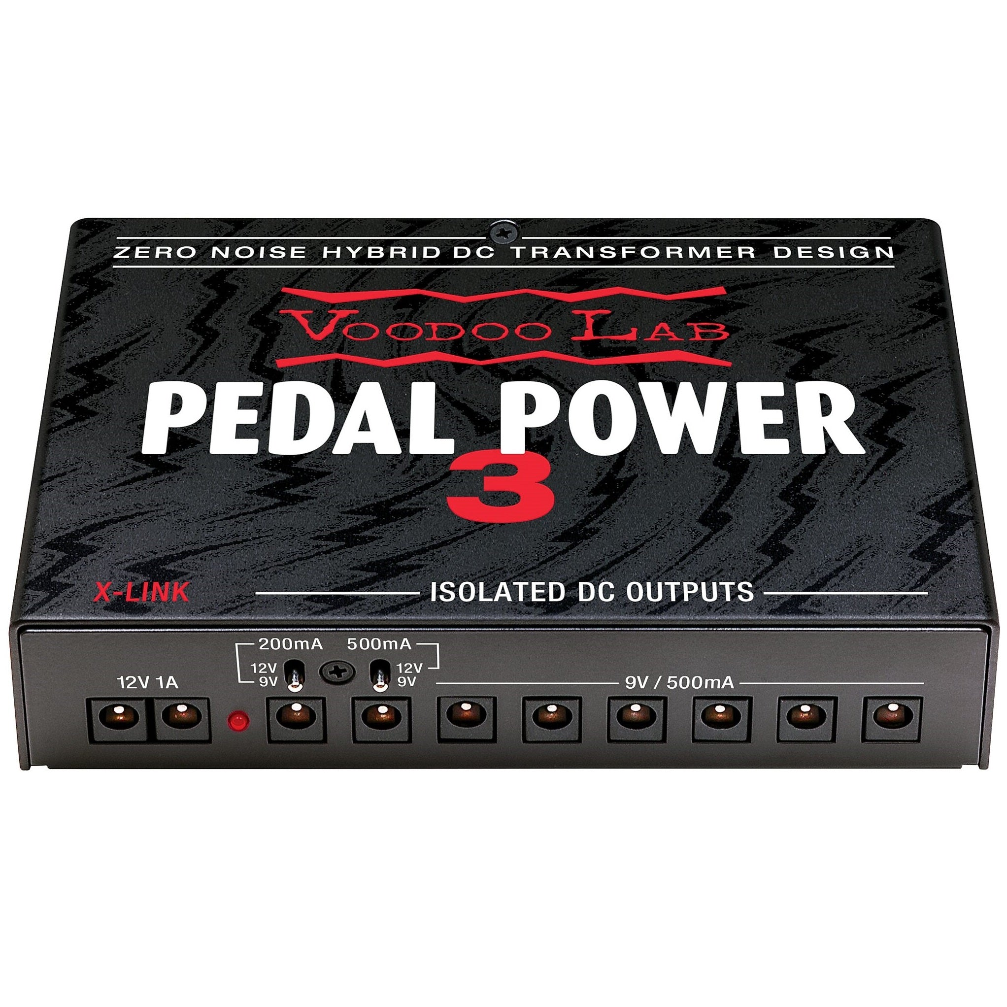 Voodoo Lab Pedal Power 3 power supply — black top view