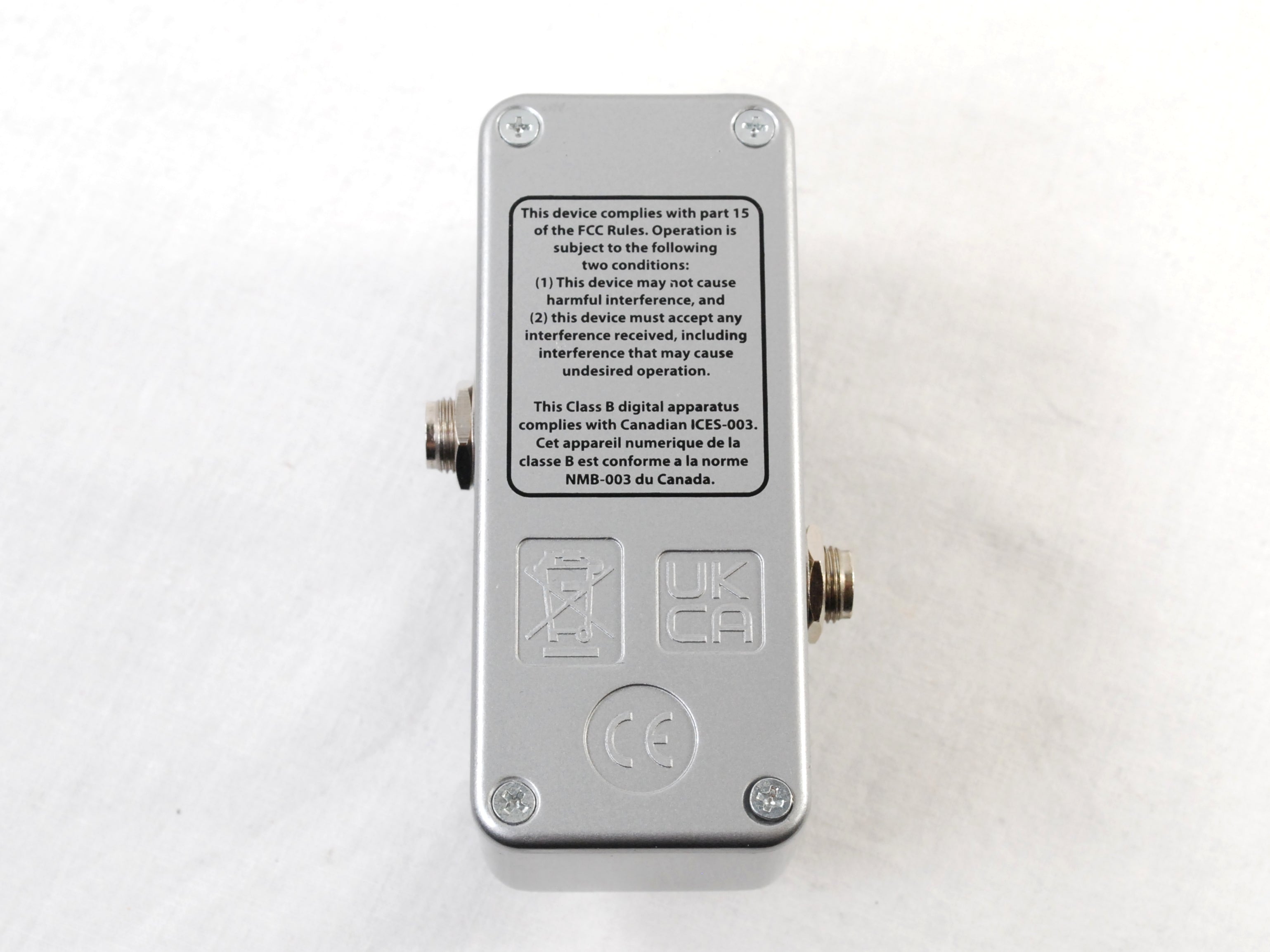 Electro-Harmonix Slap-Back Echo analog delay pedal — side view with jacks