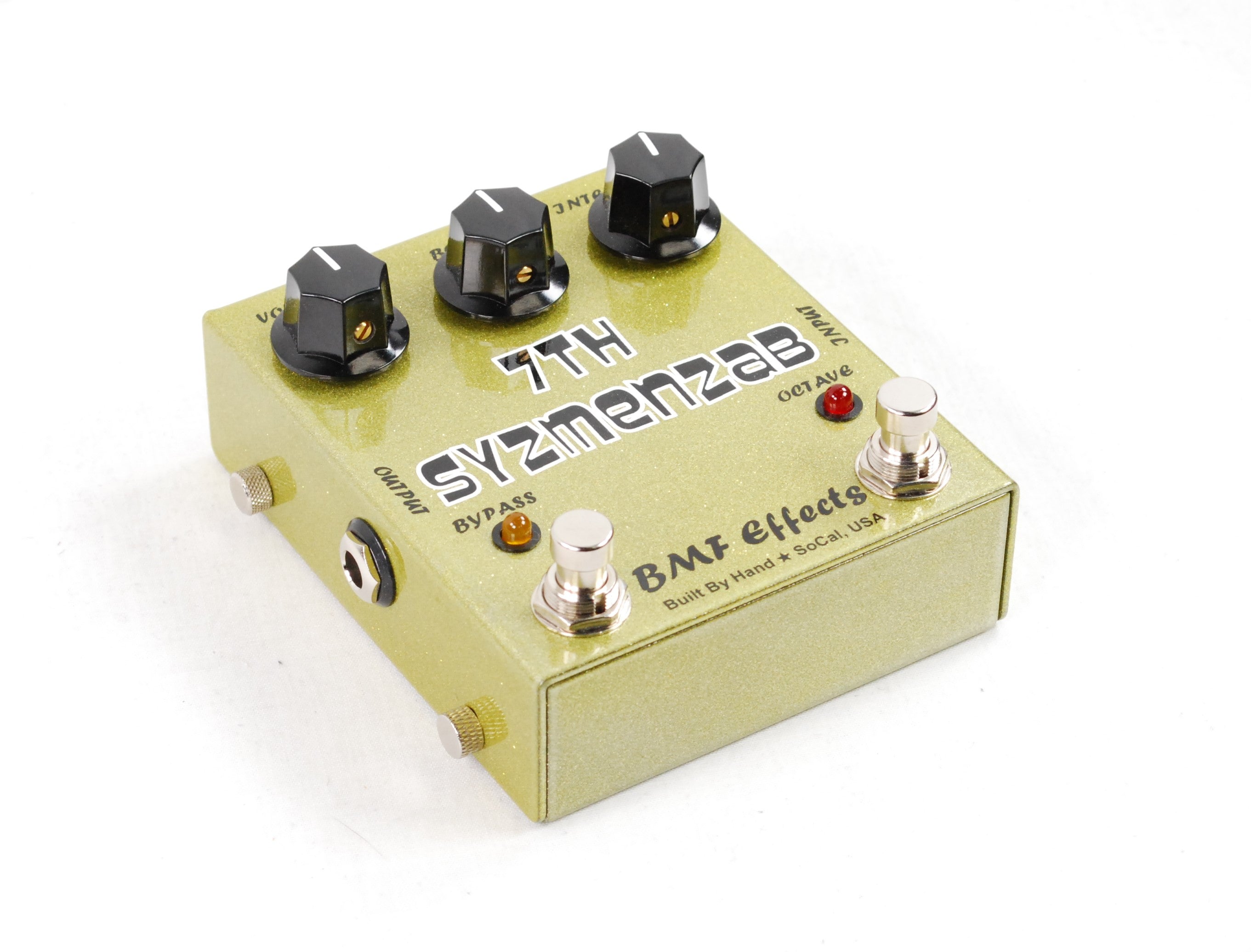 BMF Effects 7th Syzmenzab fuzz octave pedal knobs detail