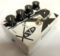 MXR EVH117 Flanger pedal — white enclosure with black striped graphics