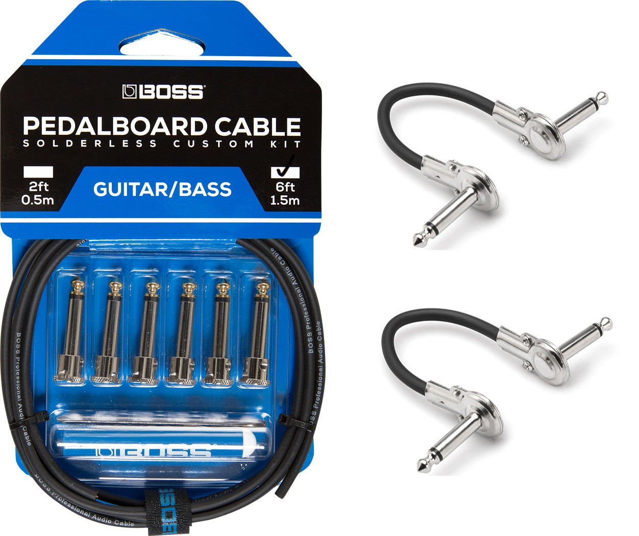 Boss BCK-6 solderless pedalboard patch cable kit — retail package