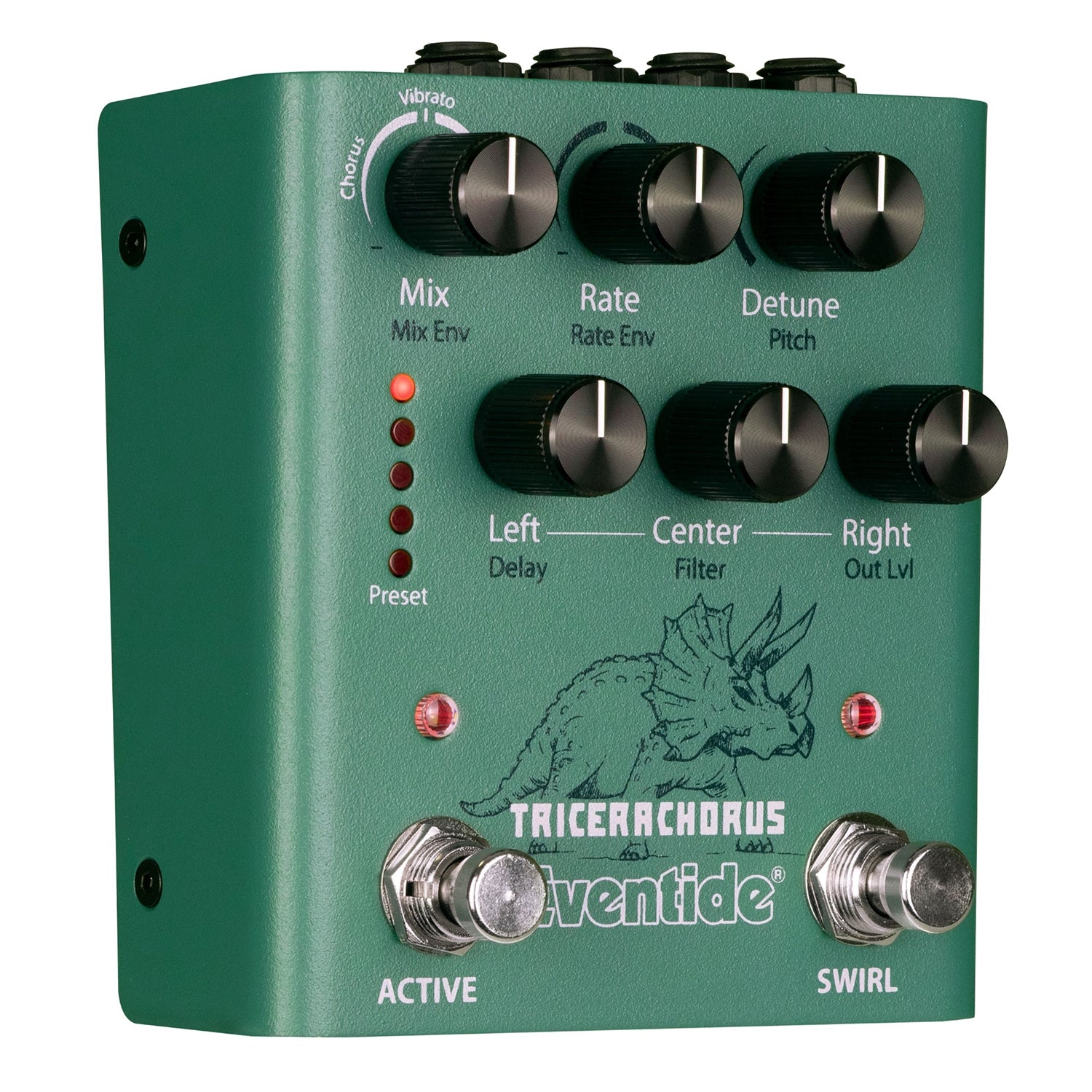 Eventide TriceraChorus chorus pedal — side jacks
