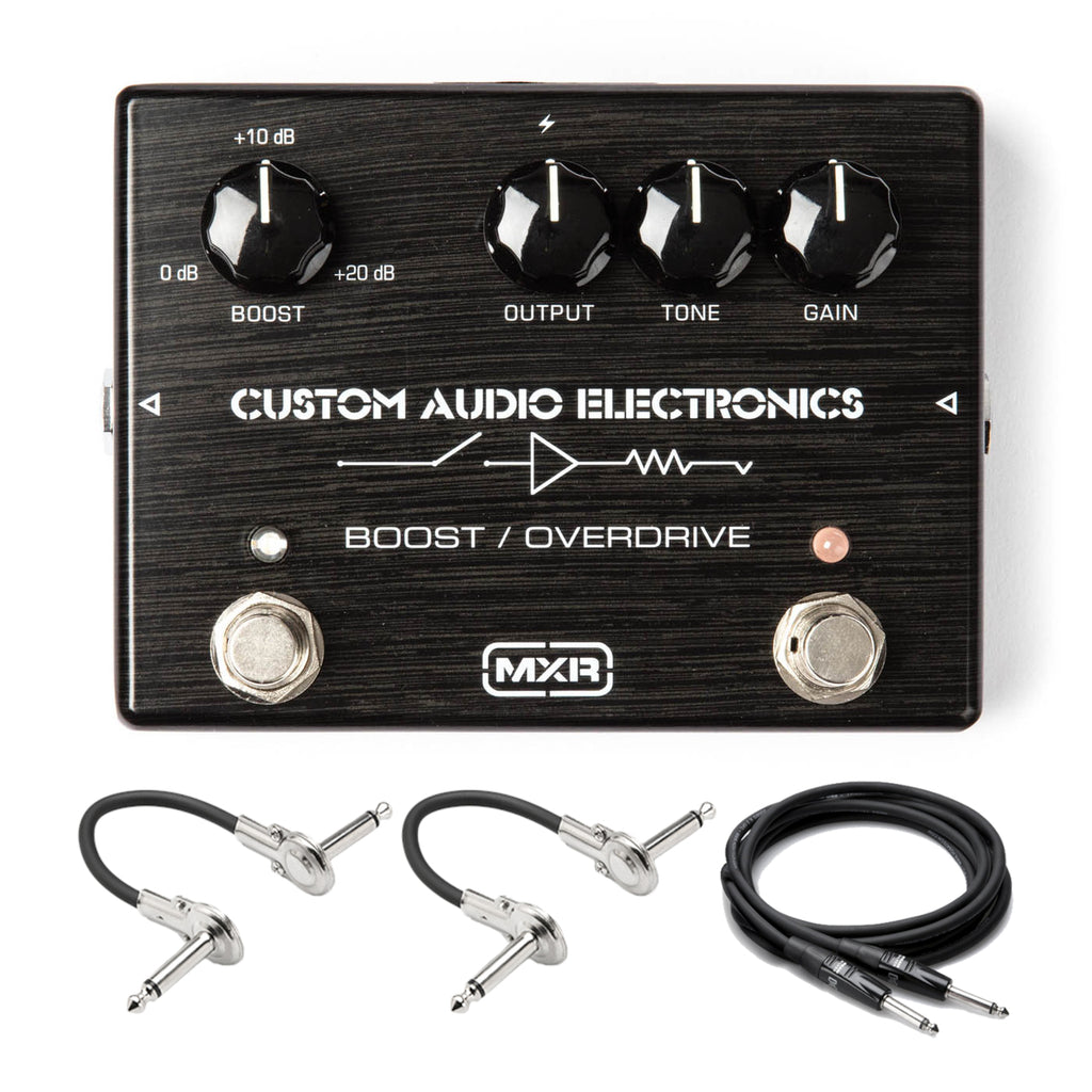 MXR MC402 CAE Boost/Overdrive pedal - black enclosure front view