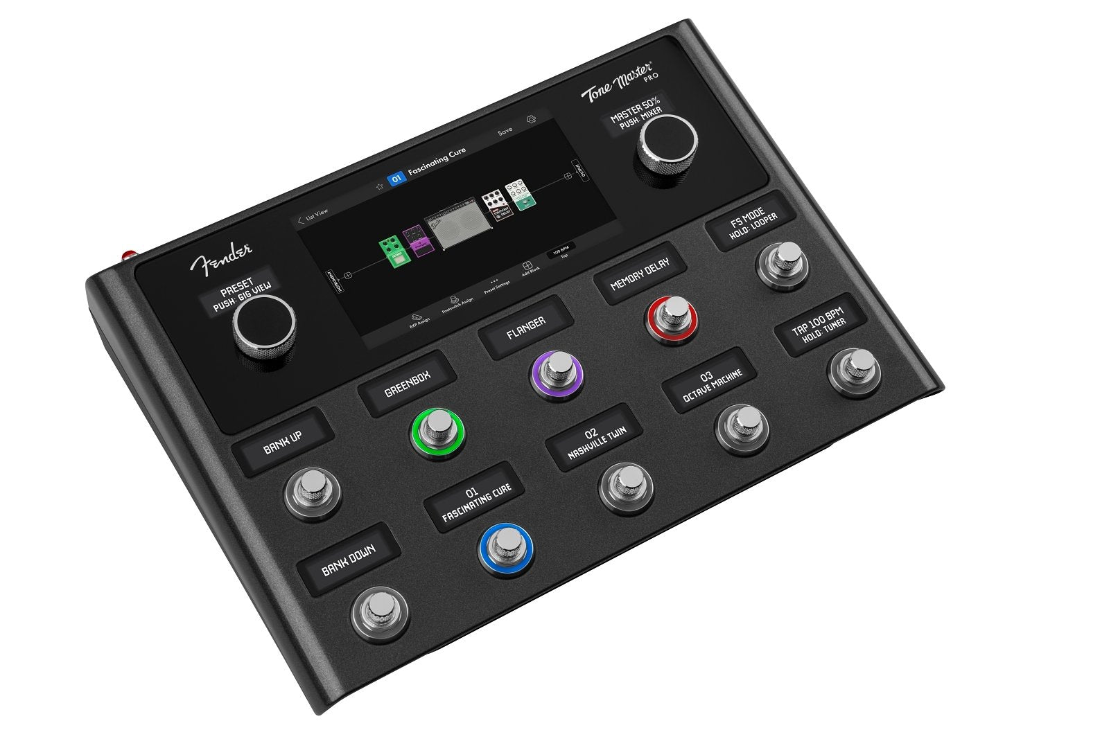 Fender Tone Master Pro multi-effects workstation — angled top view