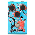 Way Huge WM32B Geisha Drive Limited Edition Blue overdrive pedal — blue enclosure, top view