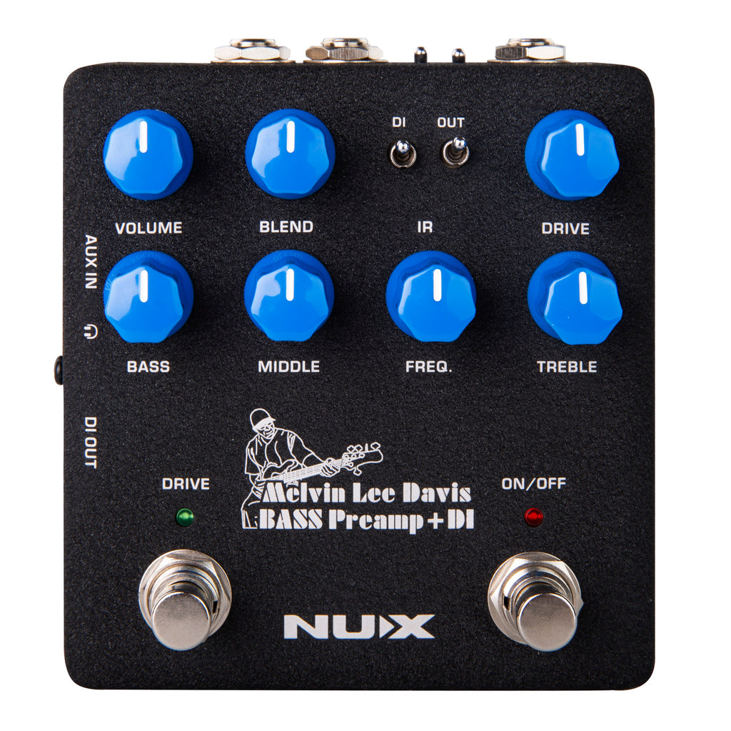NUX NBP-5 Melvin Lee Davis bass preamp — footswitches detail