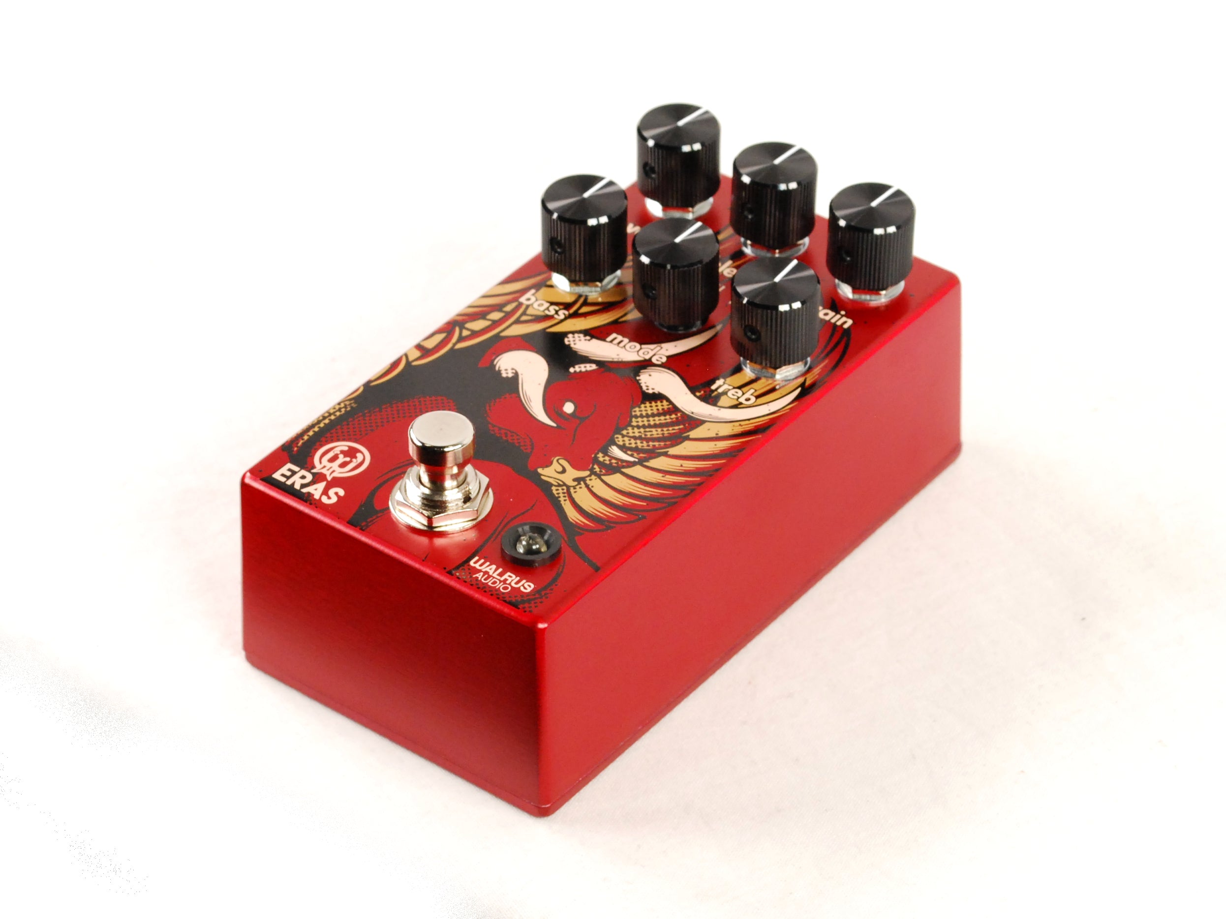Walrus Audio Eras distortion pedal — top control knob detail