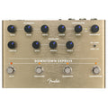 Fender Downtown Express bass multi-effect pedal — gold enclosure top view