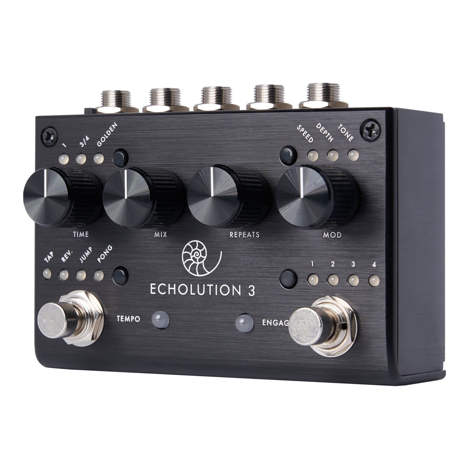Pigtronix Echolution 3 delay pedal — side profile view