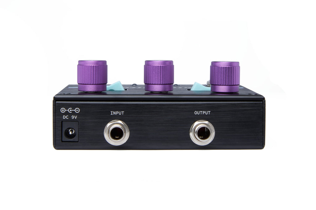 Pigtronix Star Eater fuzz — angled side view