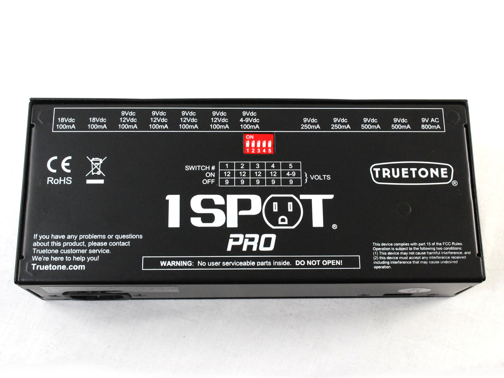 Used TrueTone 1 Spot Pro CS12 power supply — side voltage labels