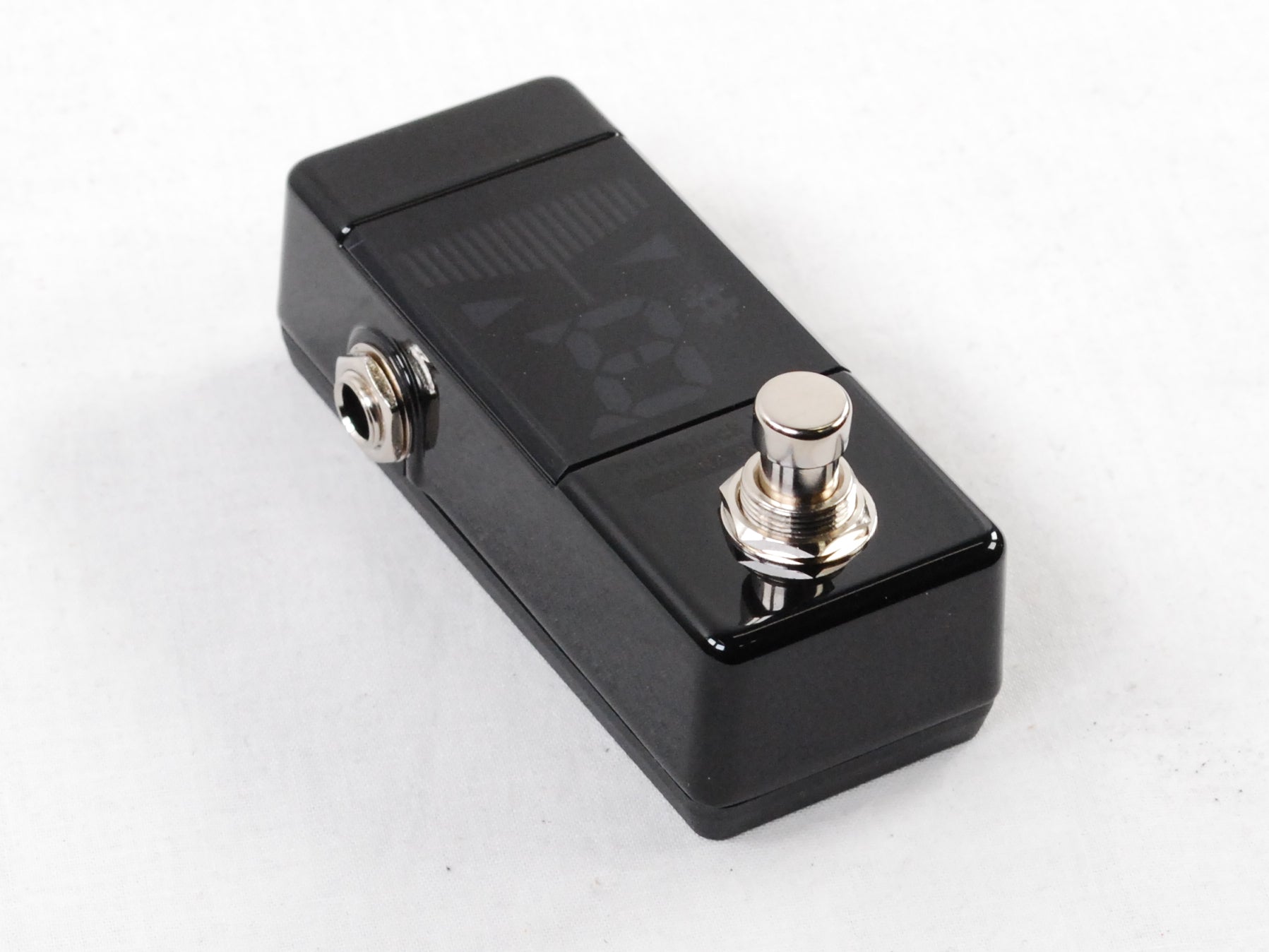 Used Korg Pitchblack X Mini tuner pedal — angled side view